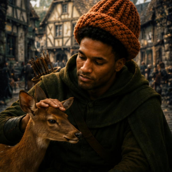 Ansemhood with a forest deer